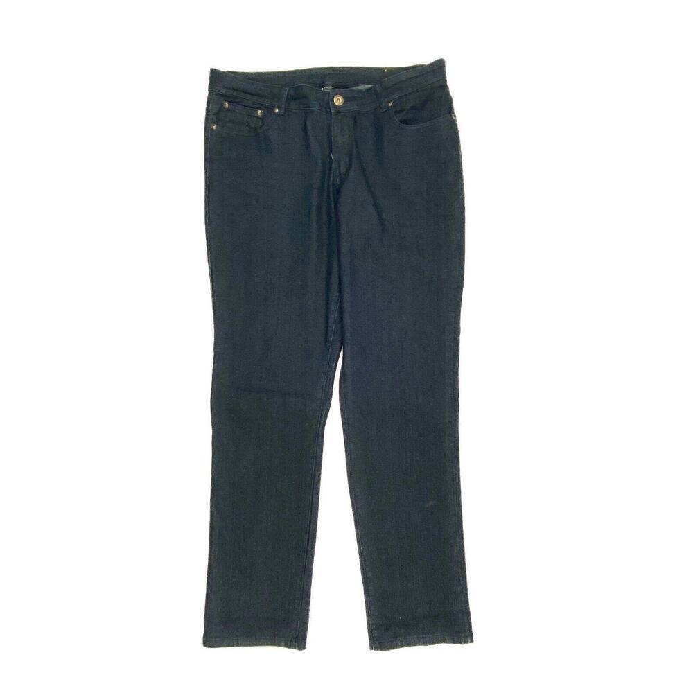 Ashley Stewart Straight Leg Women's size 16 Dark Wash‎ Blue Denim jeans